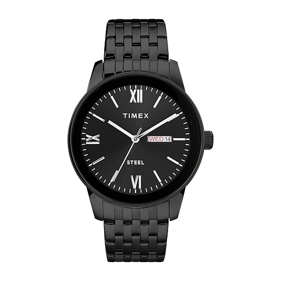 Timex Mens Black Stainless Steel Bracelet Watch Tw2t50400ji