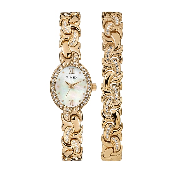 Timex Womens Gold Tone Bracelet Watch Tw2t49900ji
