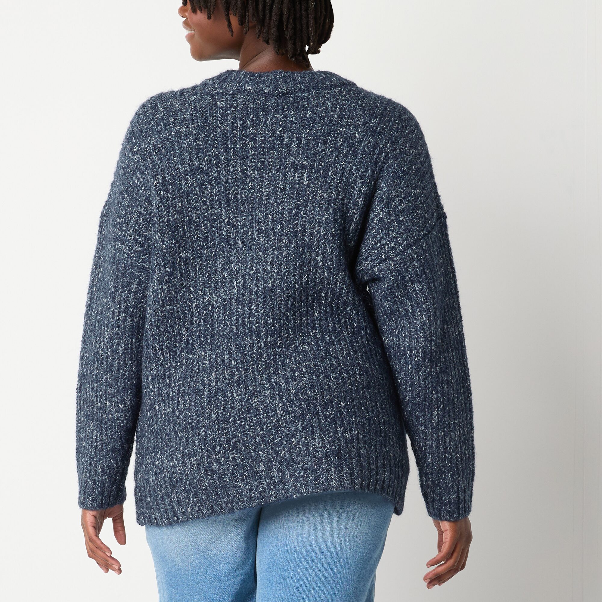 a.n.a Womens Crew Neck Long Sleeve Pullover Sweater