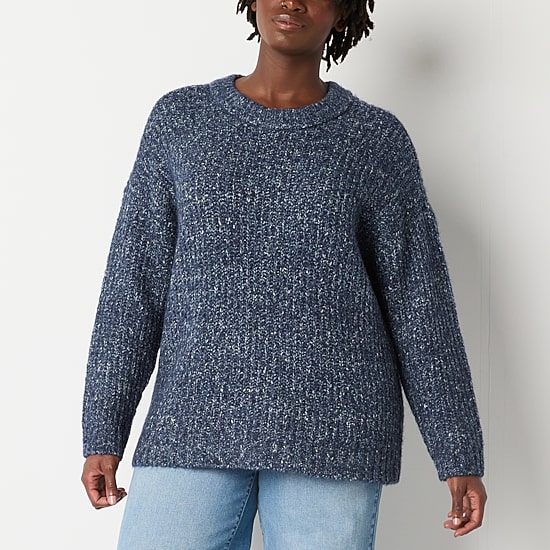 A.N.A Womens Crew Neck Long Sleeve Pullover Sweater