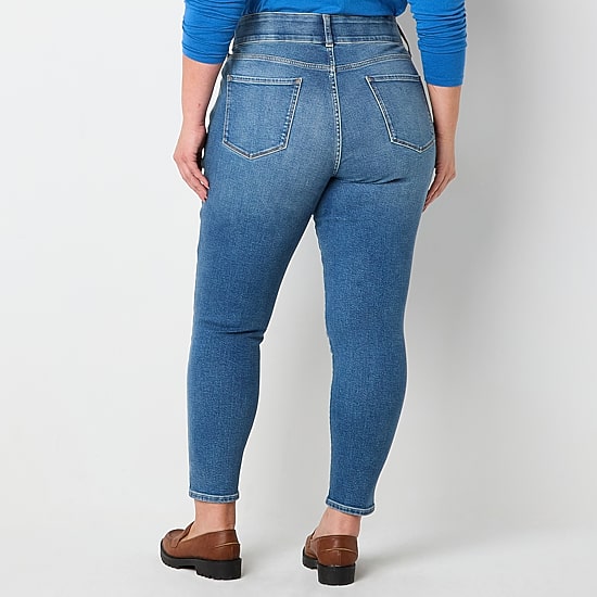 A.N.A Womens Plus Mid Rise Skinny Fit Jean