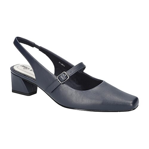 Easy Street Womens Cameo Block Heel Pumps In Blue