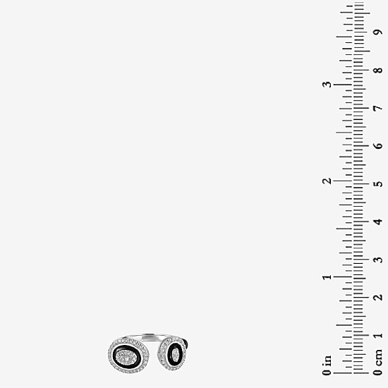Diamonart Womens Cubic Zirconia Sterling Silver Cocktail Ring