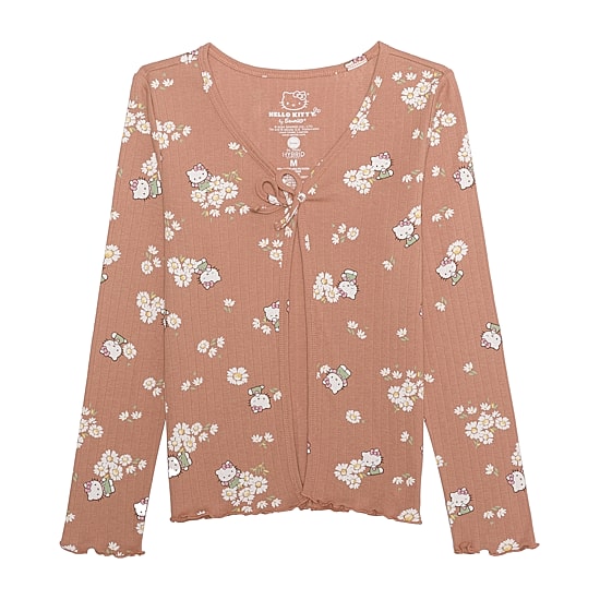 Little & Big Kid Girls 2-pc. V Neck Long Sleeve Hello Kitty Shirt Set