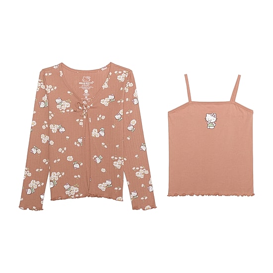 Little & Big Kid Girls 2-pc. V Neck Long Sleeve Hello Kitty Shirt Set