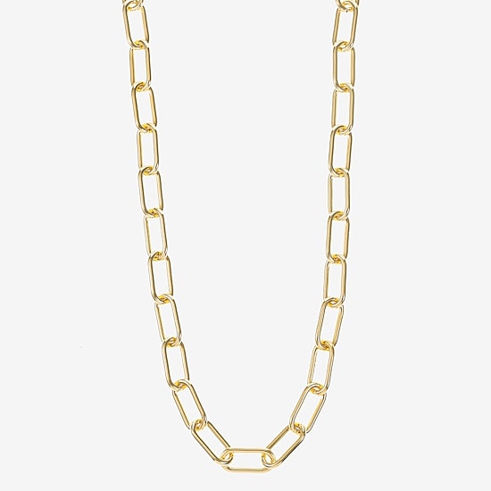 Liz Claiborne Womens 17 Inch Paperclip Chain Necklace
