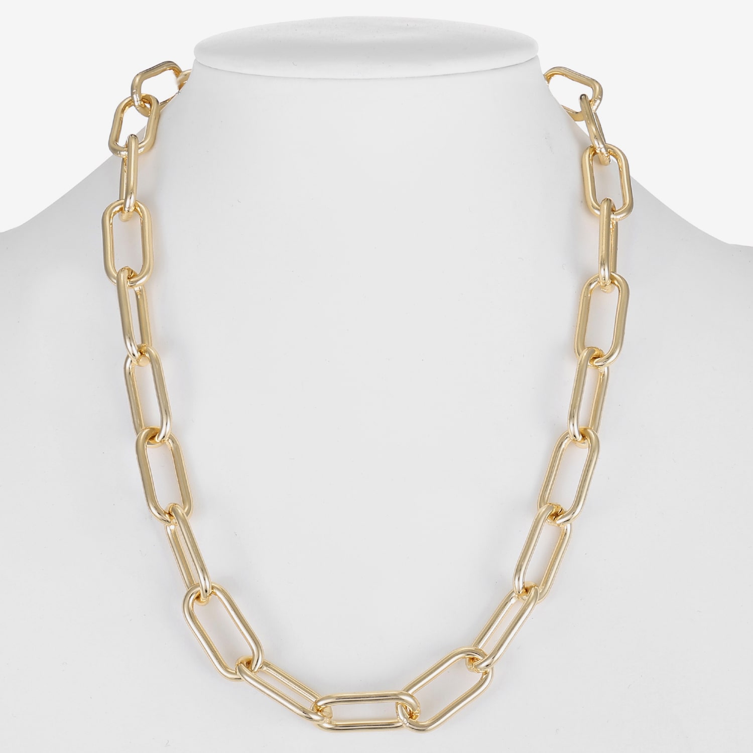 Liz Claiborne Womens 17 Inch Paperclip Chain Necklace