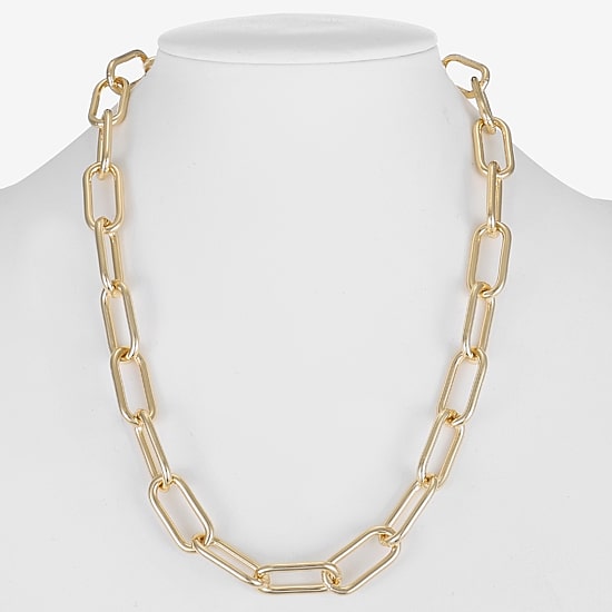 Liz Claiborne Womens 17 Inch Paperclip Chain Necklace