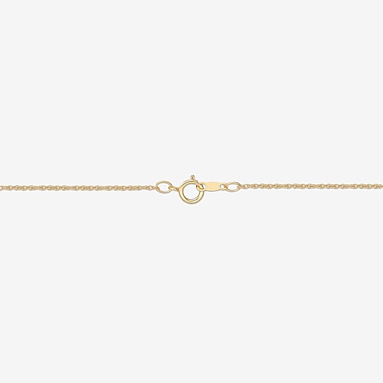Womens Diamond Accent Gemstone 10K Gold Cross Pendant Necklace