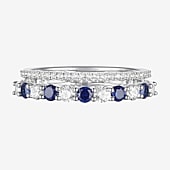 Womens Lab Created Gemstone 14K Gold Over Silver Stackable Rings