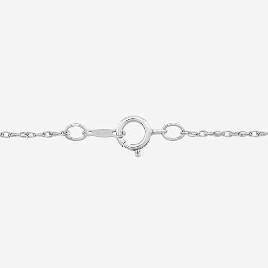 Womens Lab Created White Opal Sterling Silver 18 Inch Pendant Necklace