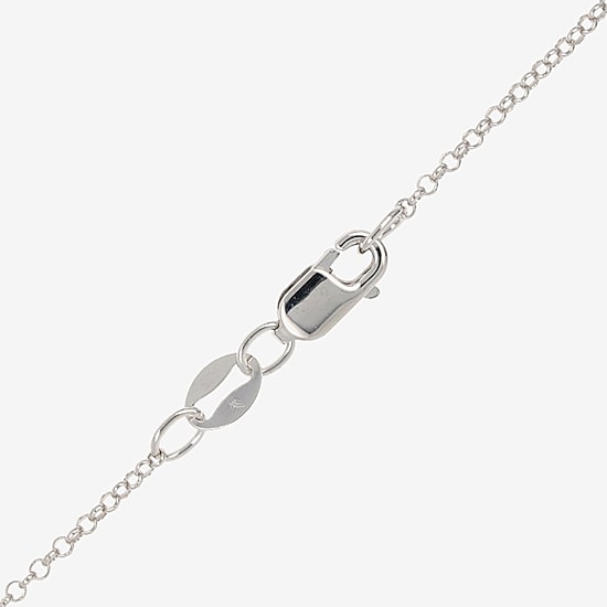 DiamonArt® Cubic Zirconia Sterling Silver Cluster Drop Necklace