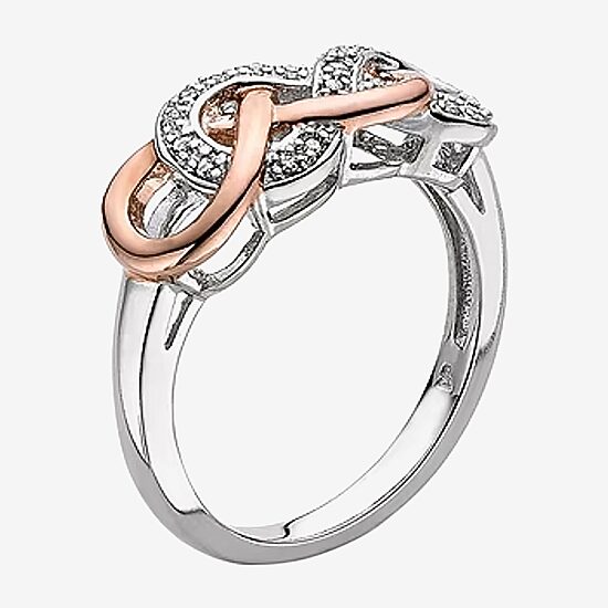Infinity Promise 1/10 CT.T.W. Natural Diamond Two-Tone Infinity Ring