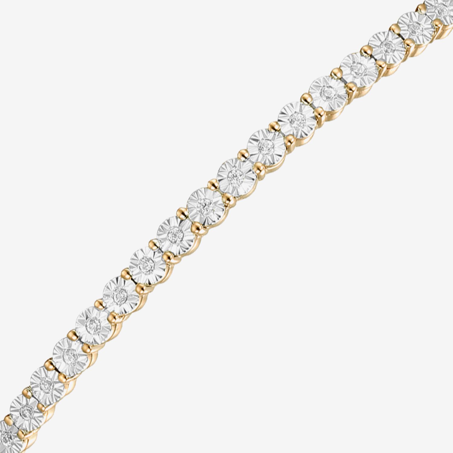 1/10 CT. T.W. Natural White Diamond Bolo Bracelet Sterling Silver or 14K Gold Over