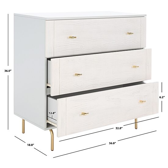 Safavieh Genevieve 3-Drawer Dresser