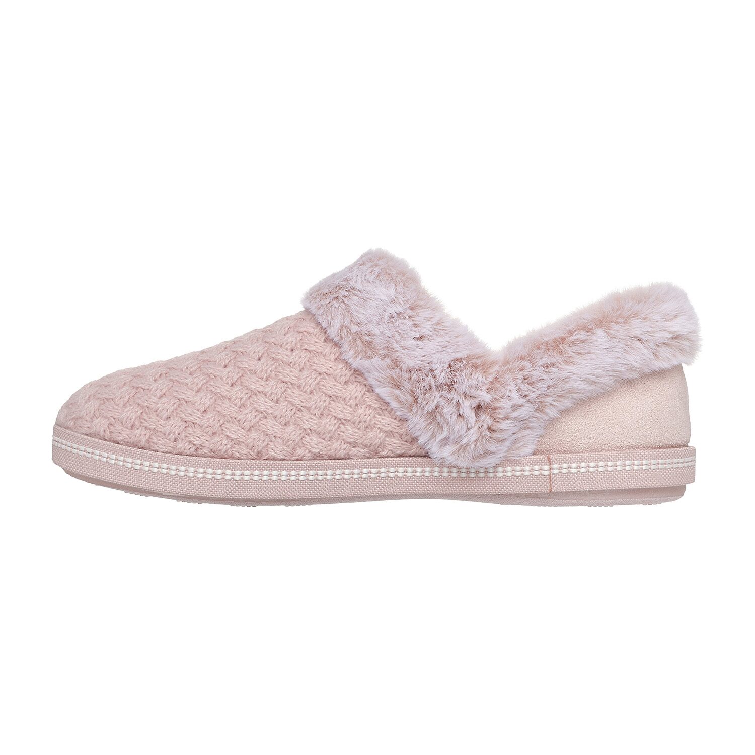 Skechers Cozy Campfire Womens Memory Foam Faux Fur Trim Slip-On Slippers