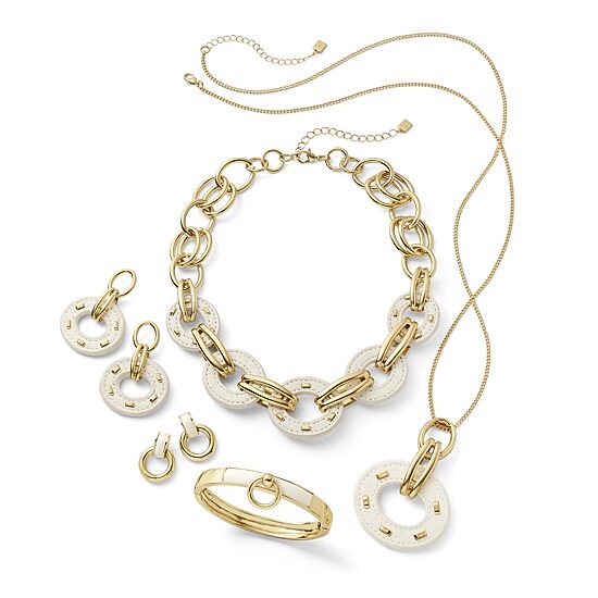 Worthington Gold Tone Womens 9 Inch Collar Necklace