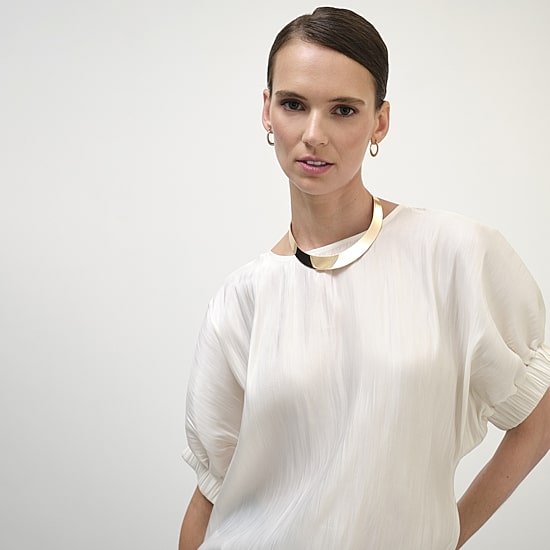 Bold Elements Womens Stainless Steel 14 Inch Collar Necklace