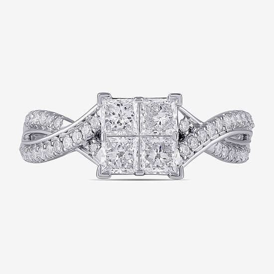 (G / I1) Womens 1 CT. T.W. Lab Grown White Diamond 10K Gold Engagement Ring