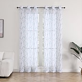 Isla Sheer Grommet Top Sheer Set of 2 Curtain Panel