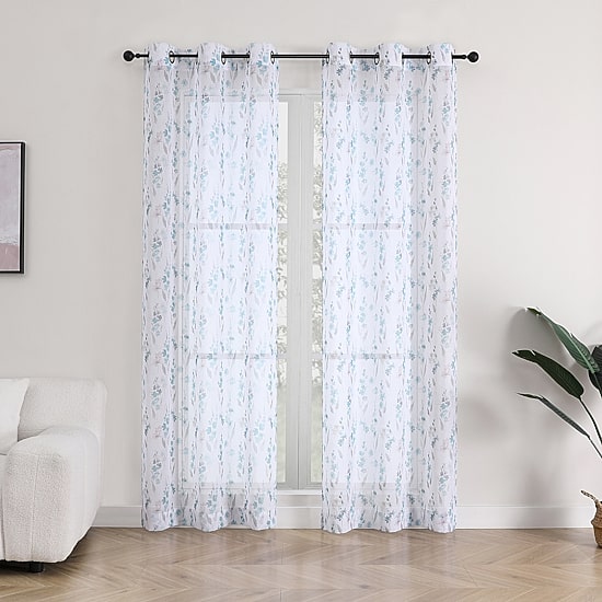 Isla Sheer Grommet Top Sheer Set of 2 Curtain Panel