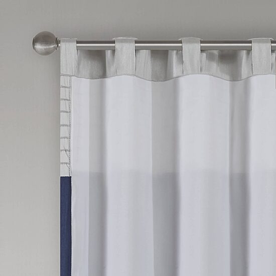 Madison Park Amador Polyoni 50"W X 84"L Pintuck-Striped Rod Pocket Energy Saving Light-Filtering Single Curtain Panel