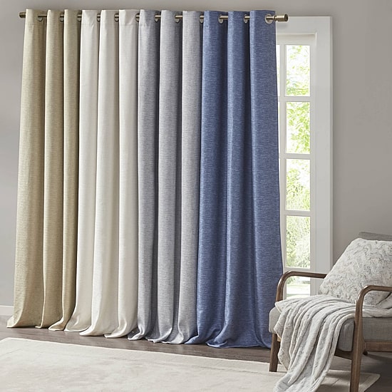 Madison Park Leighton Energy Saving 100% Blackout Grommet Top Set of 2 Curtain Panel