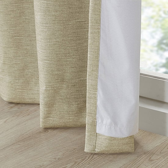 Madison Park Leighton Energy Saving 100% Blackout Grommet Top Set of 2 Curtain Panel