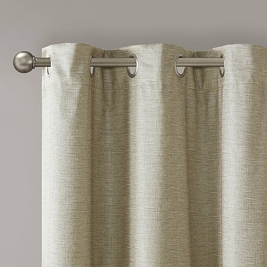 Madison Park Leighton Energy Saving 100% Blackout Grommet Top Set of 2 Curtain Panel