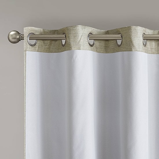 Madison Park Leighton Energy Saving 100% Blackout Grommet Top Set of 2 Curtain Panel
