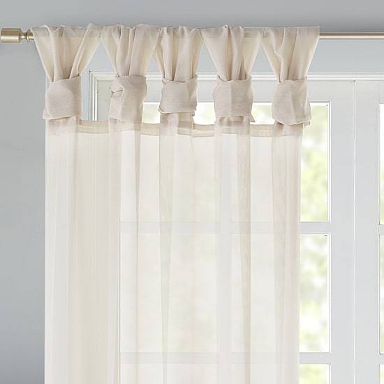 Madison Park Elowen Tab Top Sheer Set of 2 Curtain Panel