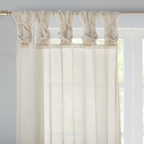Madison Park Elowen Tab Top Sheer Set of 2 Curtain Panel