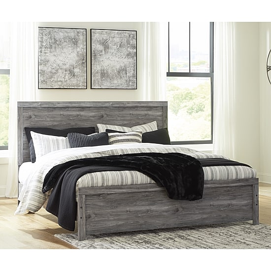 Signature Design by Ashley Bronyan Panel Bed in Dark Gray