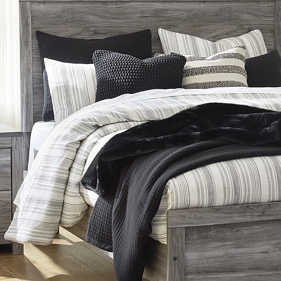 Signature Design by Ashley Bronyan Panel Bed in Dark Gray