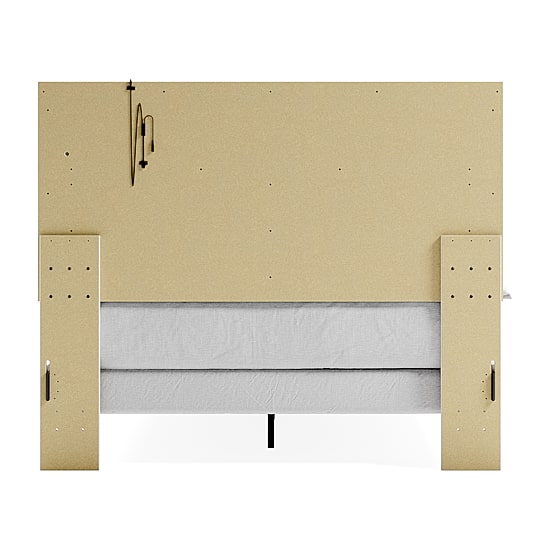 Signature Design by Ashley Altyra Panel Bed with Upholstered Headboard in White