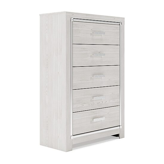 Signature Design by Ashley Altyra 5-Drawer Chest in White