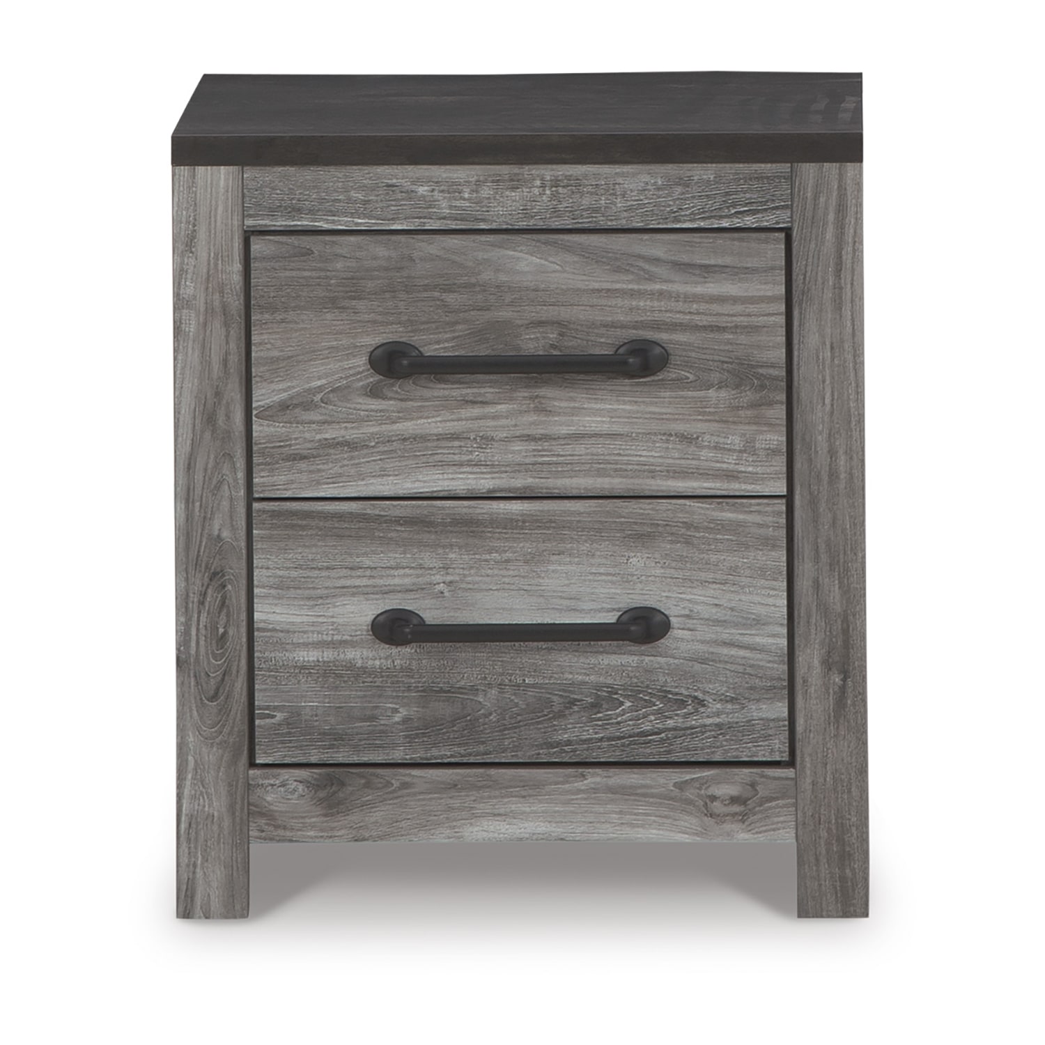 Signature Design by Ashley Bronyan 2-Drawer Nightstand in Dark Gray