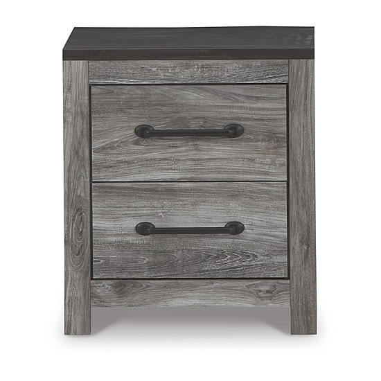 Signature Design by Ashley Bronyan 2-Drawer Nightstand in Dark Gray