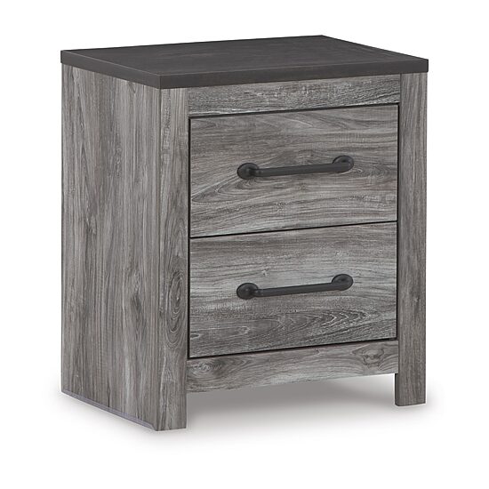 Signature Design by Ashley Bronyan 2-Drawer Nightstand in Dark Gray
