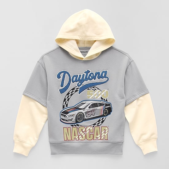 Nascar Daytona Little & Big Kid Boys Long Sleeve Fleece Hoodie