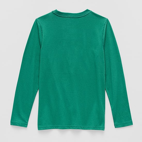 Thereabouts Little & Big Kid Boys Crew Neck Long Sleeve Regular Fit Graphic T-Shirt