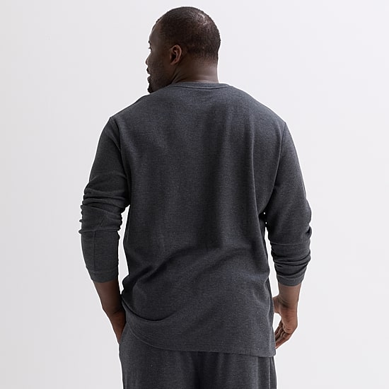 Shaquille O'Neal XLG™ Mens Crew Neck Long Sleeve Big and Tall Pajama Top