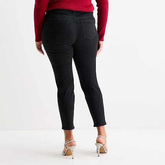 Bold Elements Womens Plus High Rise Skinny Fit Jean