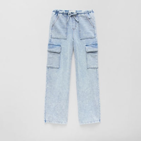 Vanilla Star Big Kid Girls Mid Rise Wide Leg Jean