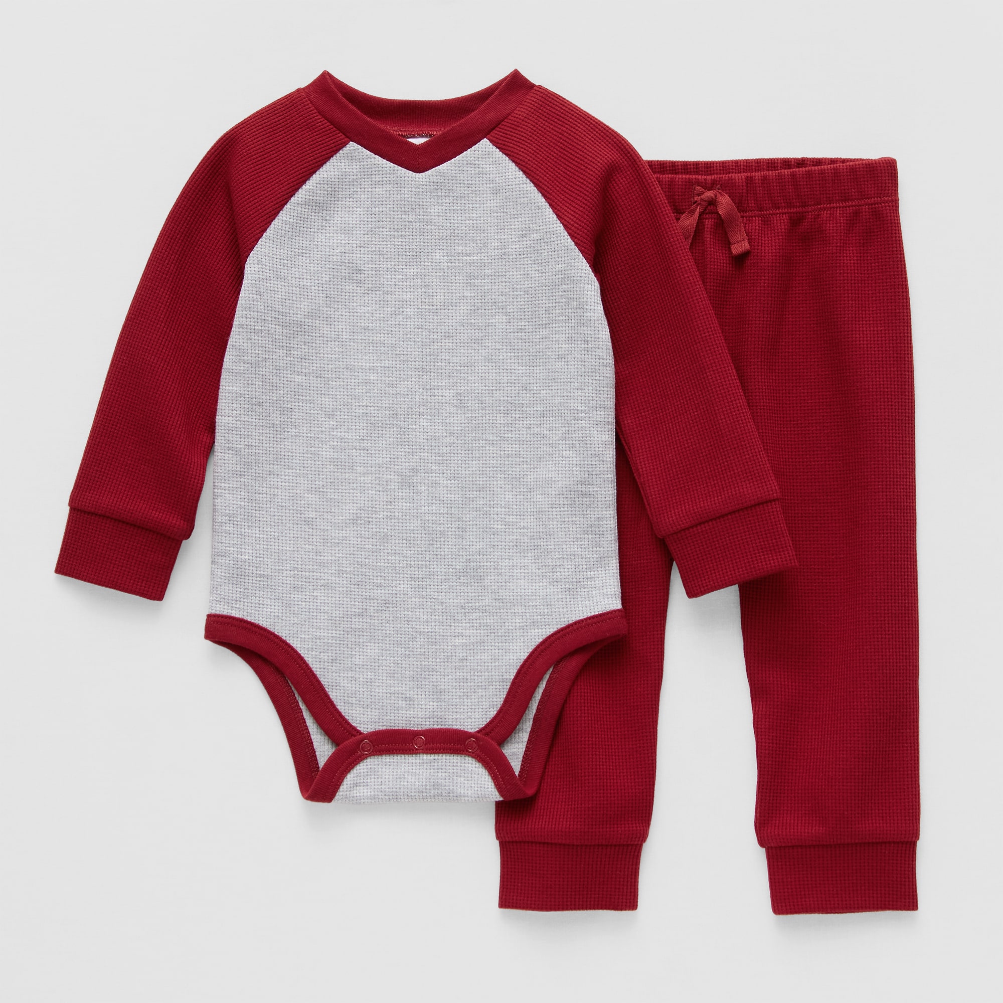 Okie Dokie Waffle Baby Boys 2-pc. Pant Set