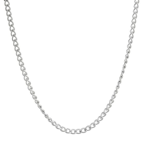 Mens Stainless Steel 18" 3mm Curb Chain