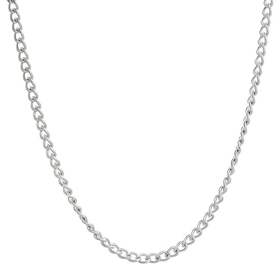 Mens Stainless Steel 30" 3mm Curb Chain