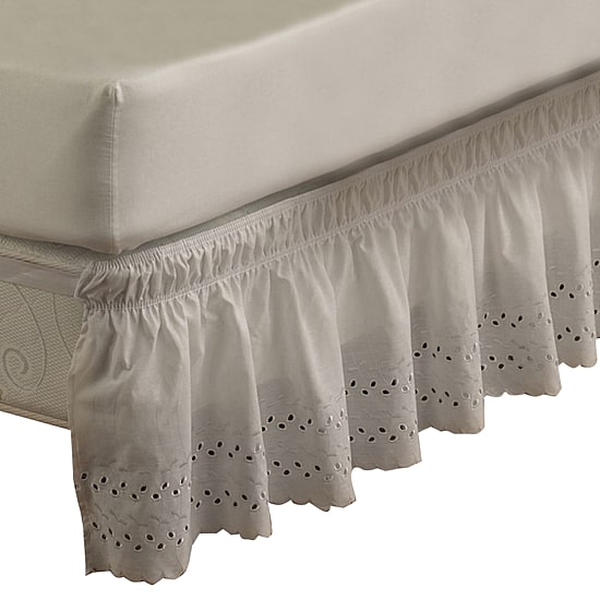 EasyFit Wrap-Around Eyelet Ruffled Bedskirt