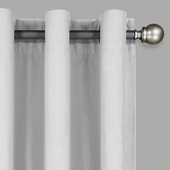 Eclipse Ambiance Chevron Draft Stopper Grommet Top Energy Saving 100% Blackout Single Curtain Panel