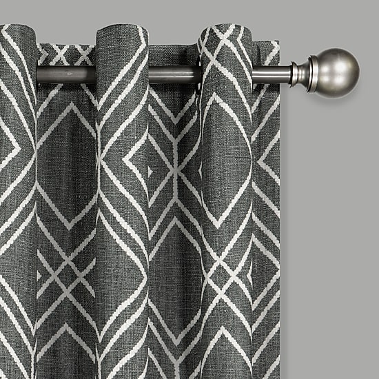 Eclipse Ambiance Geo Print Draft Stopper Grommet Top Energy Saving 100% Blackout Single Curtain Panel